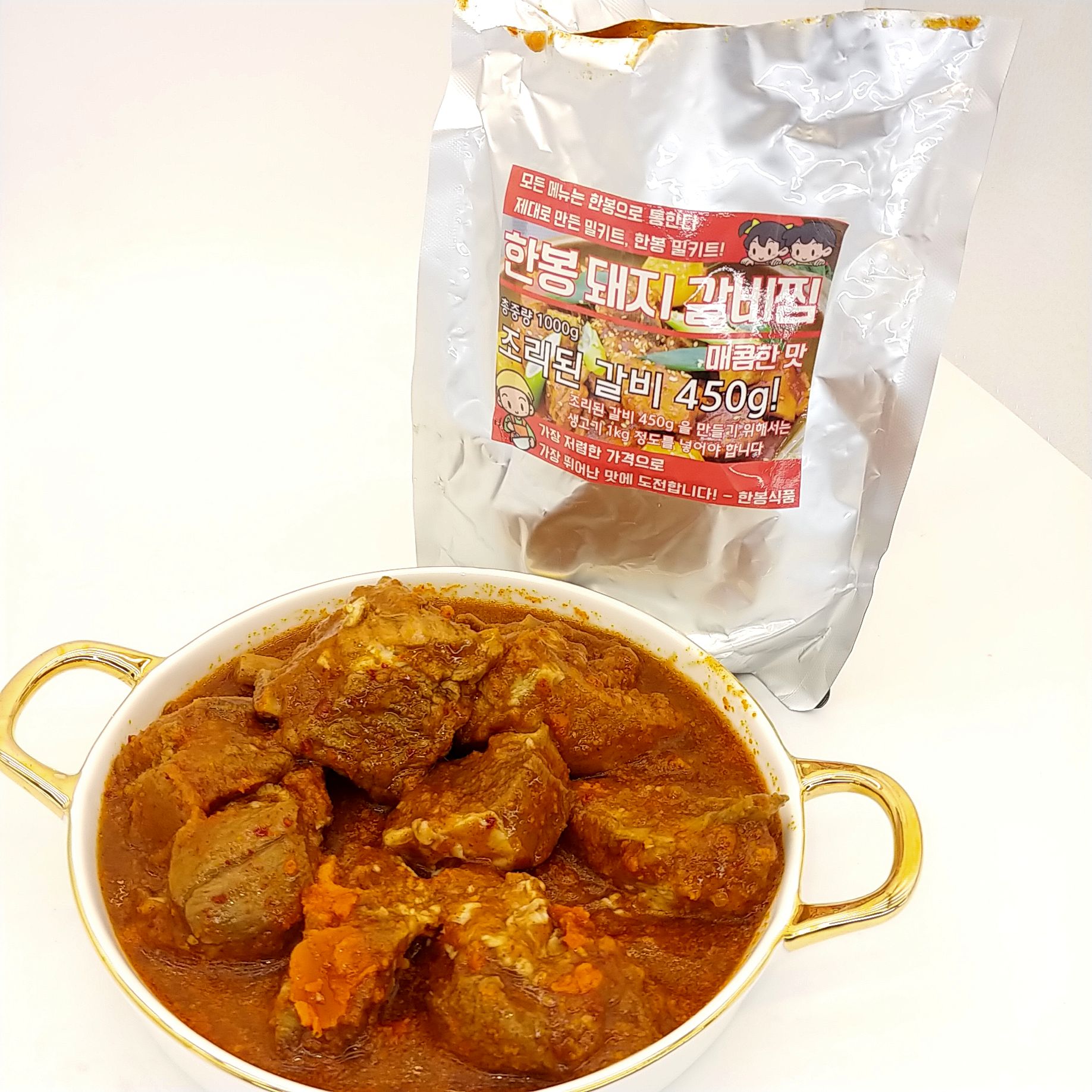 돼지갈비찜 매콤한 맛 1kg 2봉 - 상세 이미지 3