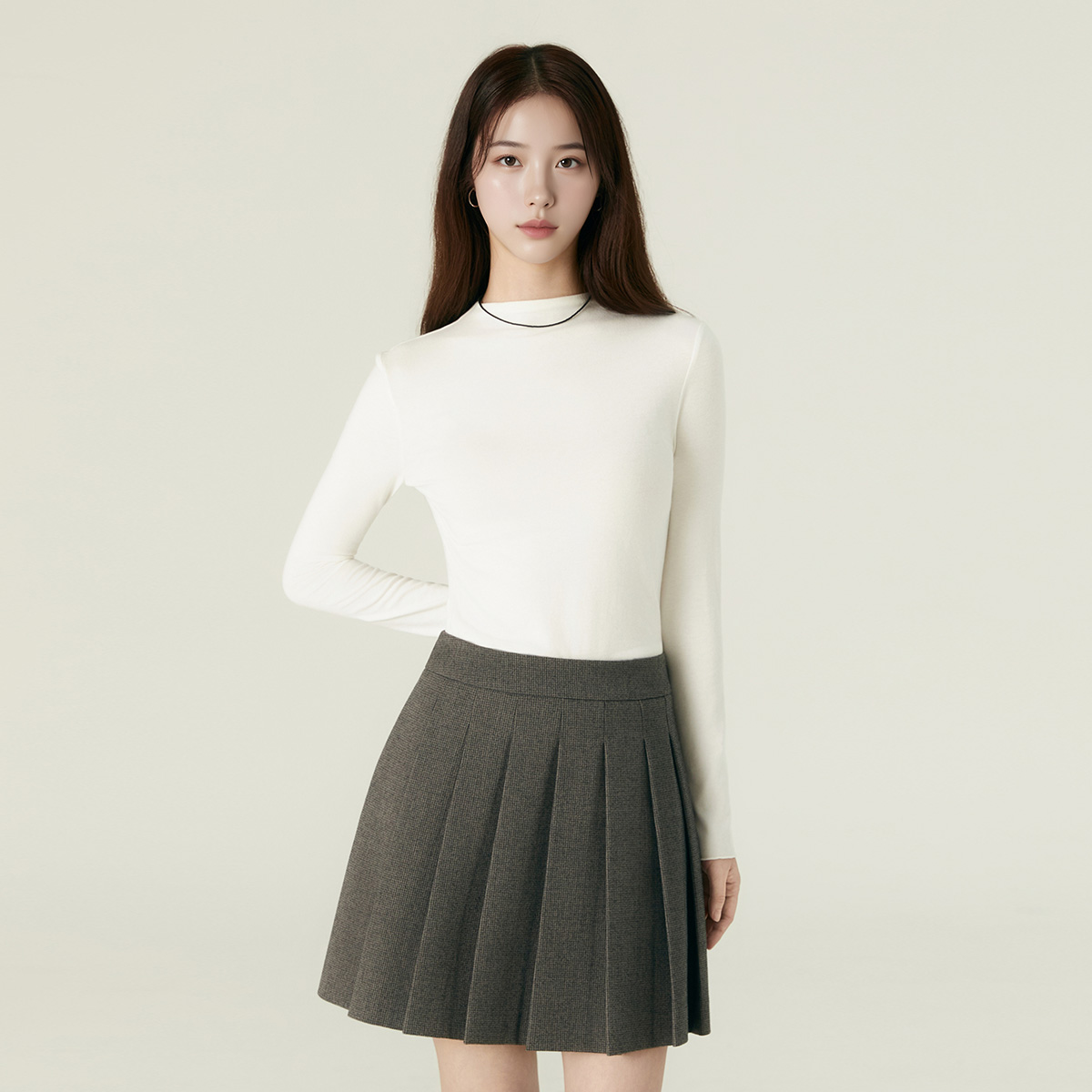 로엠 올데이 텐셀 하이넥 티셔츠 RMLWF4TR11 이미지 6