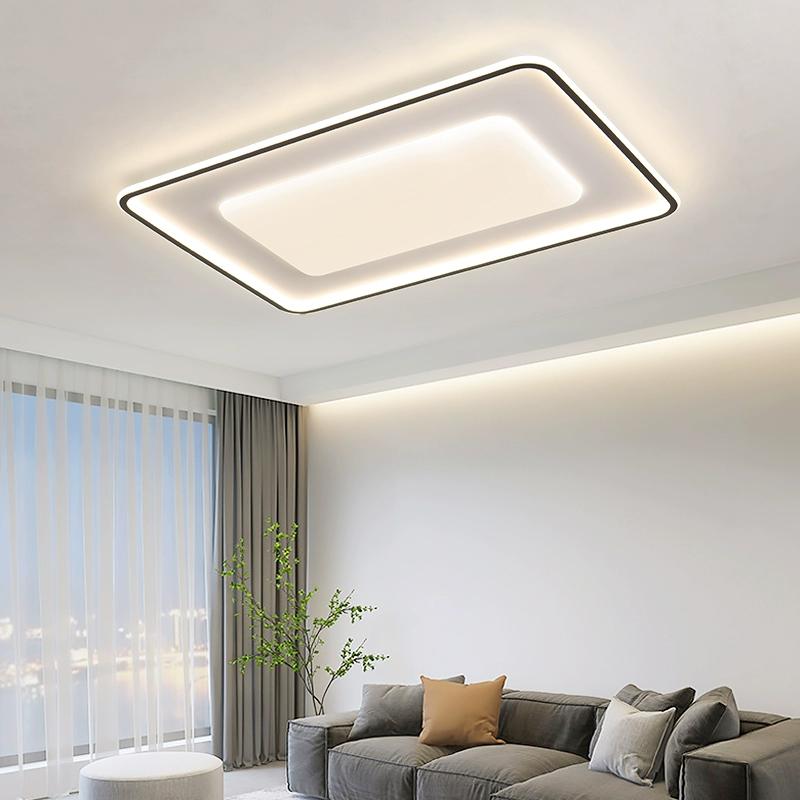 LED 침실 조명 감성 거실 천장 디자인 무드등 초박형 화이트타원+램프쉐이드 40CM-48W LED 백색광 따뜻한빛메시지 - 상세 이미지 5