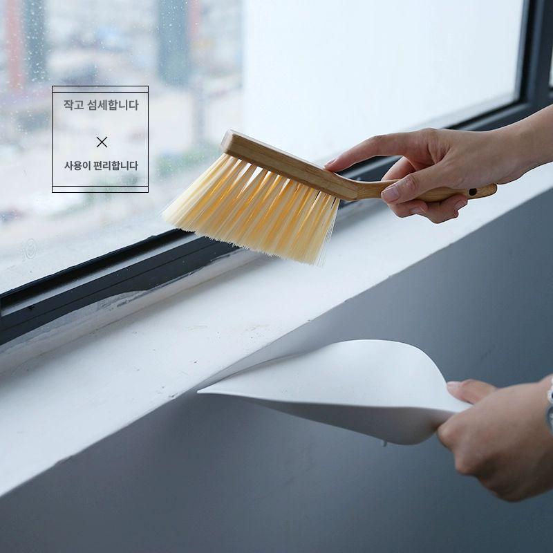 손잡이 빗자루 작은 가정용 쓰레받기 일본 다기능 화이트 청소 세트 - 상세 이미지 3