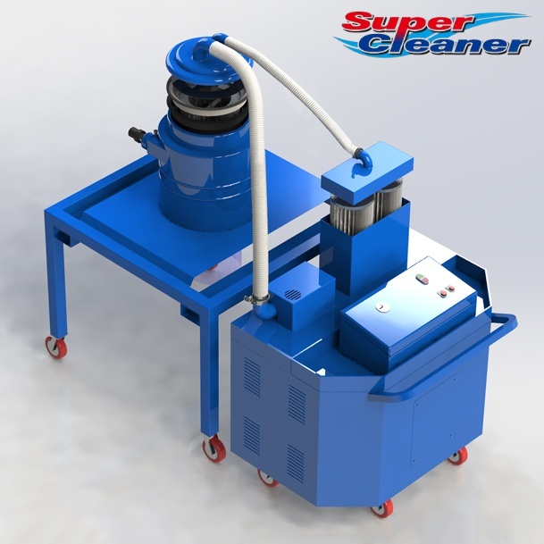 탱크분리형 역펄스청소기 자동회전 먼지털이팬 공업용청소기