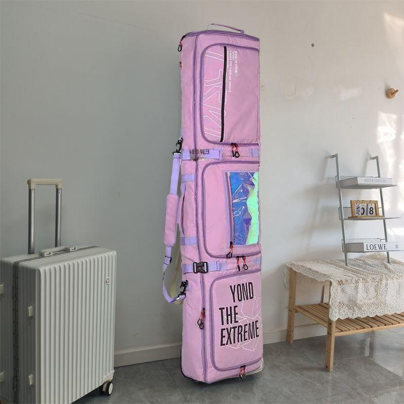 스키 휠백 캐리어 대용량 장비 수납 가방 스노우보드 컬러풀블랙 TPU 135x35cm - 상세 이미지 2