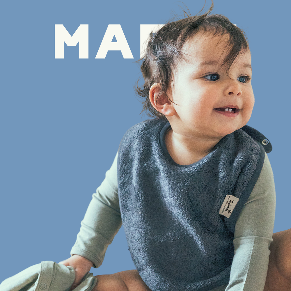 팀부 벨기에 명품 아기 턱받이 빕 미디엄 519.마린