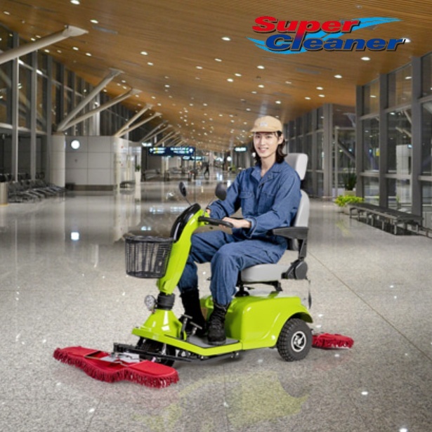 로드크린 리스킹카 빌딩바닥 기름걸레청소기 전동카트