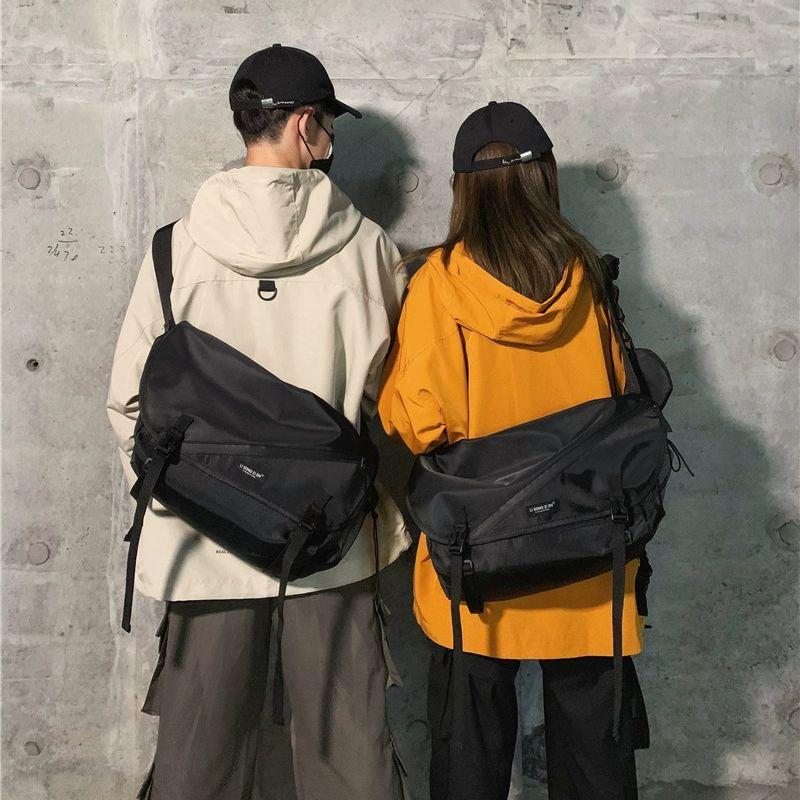 크로스바디 남녀공용 숄더백 버킷백 지퍼 크로스가방 크로스백 남자가방 남자숄더백 검정색 걸이없음 - 상세 이미지 3