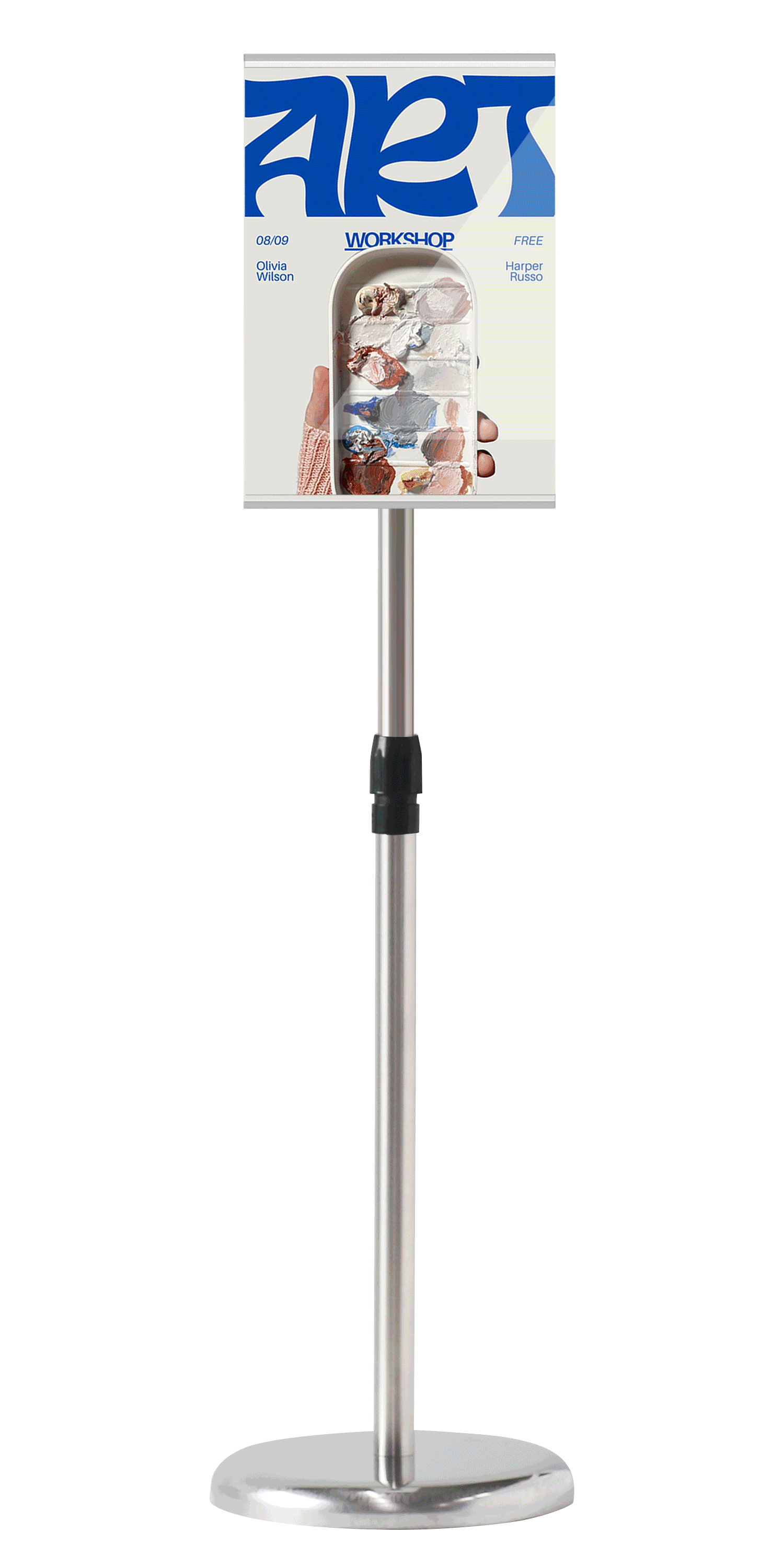 시그니처 POP 높이조절 포스터 스탠드 안내판 A4 이미지 4