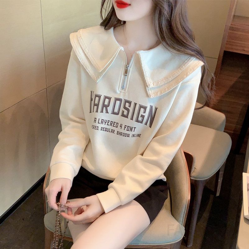 여성 스웨트 셔츠 긴팔 맨투맨 가을 데일리 캐주얼 티셔츠 스타일리시한 외출용 편안한 착용감 모던한 디자인 - 상세 이미지 2