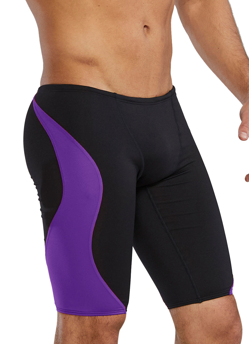 티어 남성 뱅가드 스플라이스 듀라패스트 엘리트 재머 5부 수영복 Black/Purple - 상세 이미지 2