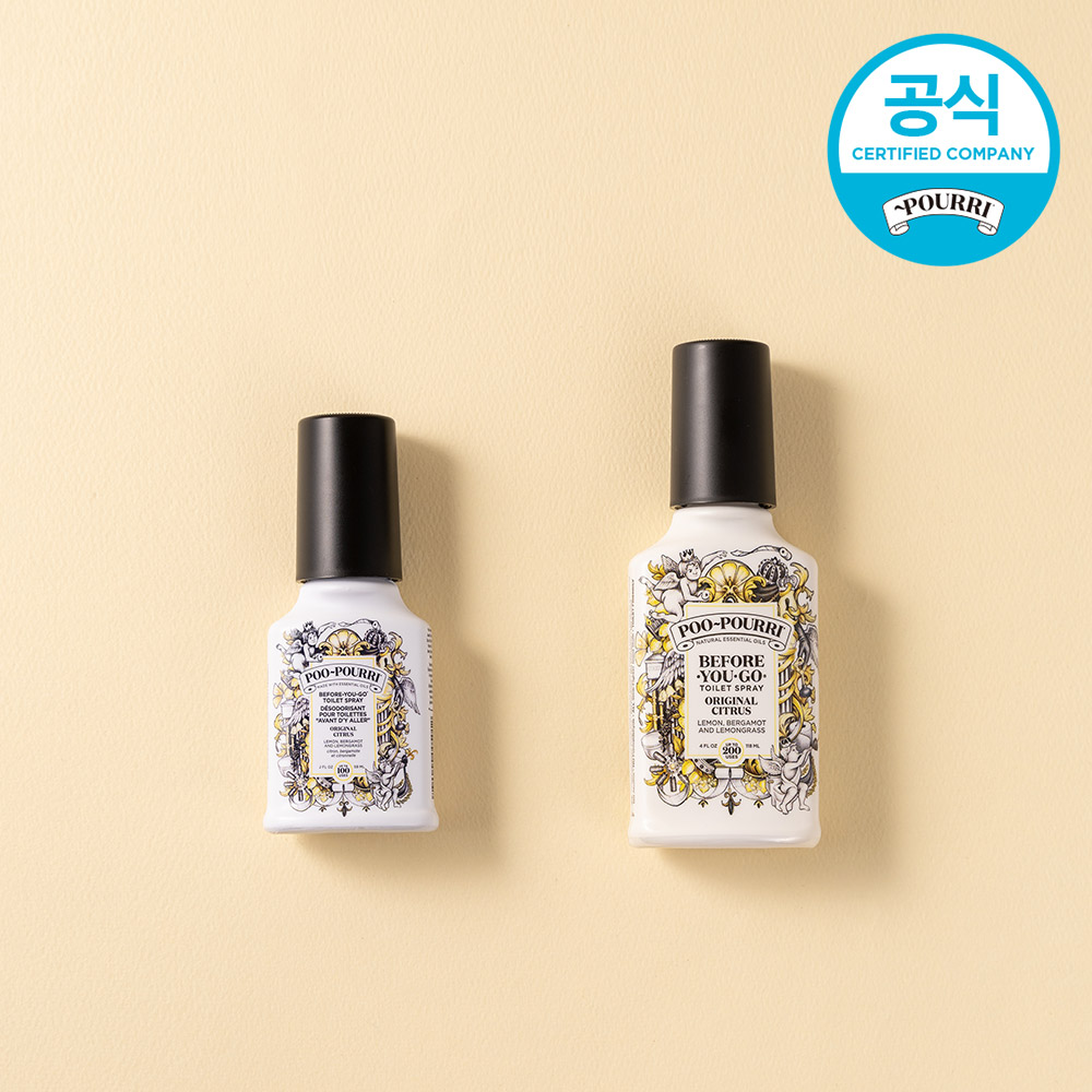 푸푸리 화장실 토일렛 퍼퓸 방향제 59ml, 118ml 2개 세트 - 300회분
