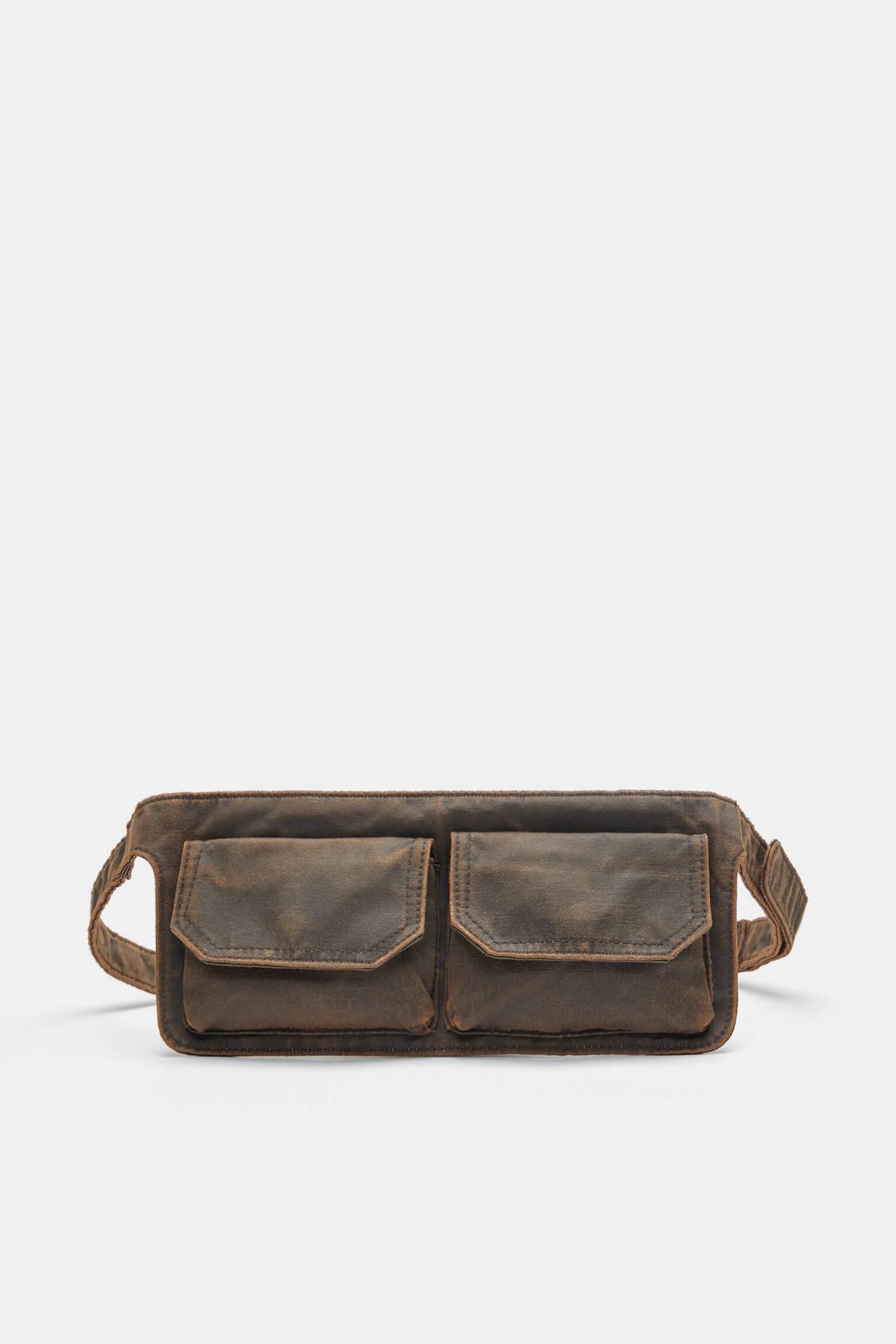 풀앤베어 캔버스 포켓 벨트백 5088/640 BROWN