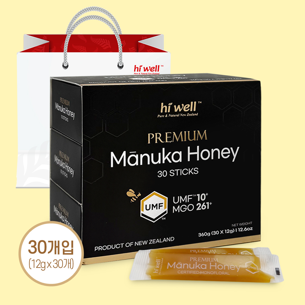 하이웰 마누카꿀 스틱 UMF10+ 360g (12g x 30포) 뉴질랜드 MGO261+