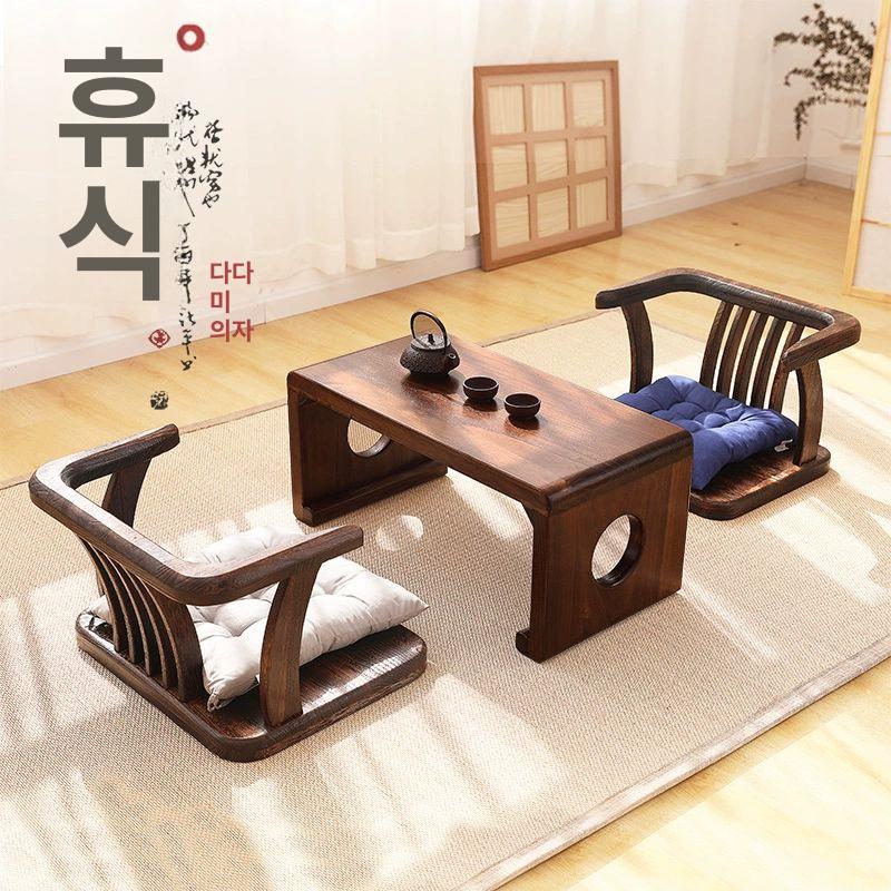 오동나무 전통 손님상 좌식식탁 고가구 분위기 낮은 밥상 다용도 차상 차콜 번드 특대형 - 상세 이미지 3