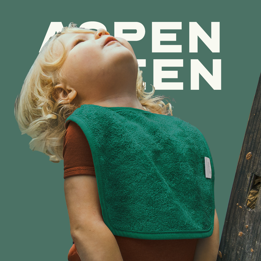 팀부 벨기에 명품 아기 턱받이 빕 미디엄 530.아스펜그린