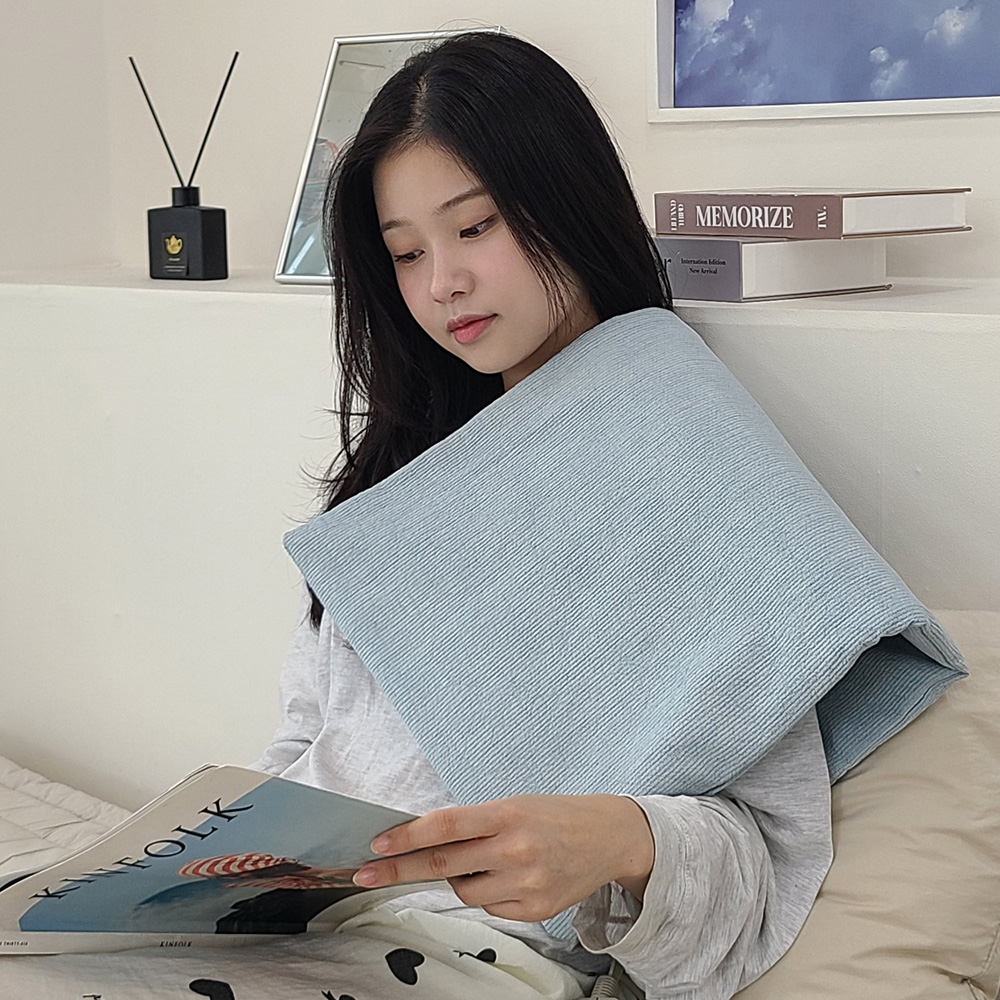 한일의료기 프리미엄 온열찜질기 허리 어깨 복부 무릎 배 전기 찜질기 찜질팩 M 그레이