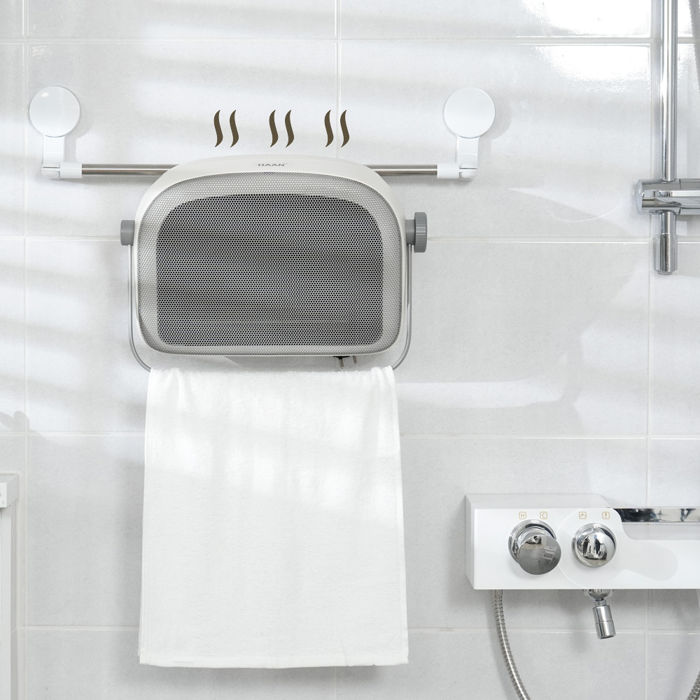 한경희 가정용 욕실난방기 화장실 전기 온풍기 저소음 수건걸이 그레이