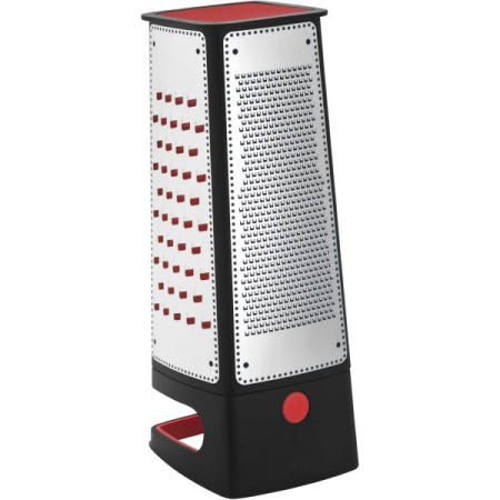 [해외]SIlIt 수집 용기가 있는 실릿 사각 강판, 29.5 x 11 cm, 격자 표면 4개, 스테인리스 스틸, 플라스틱, 감자 오이 슬라이서 [B07XYLC442]