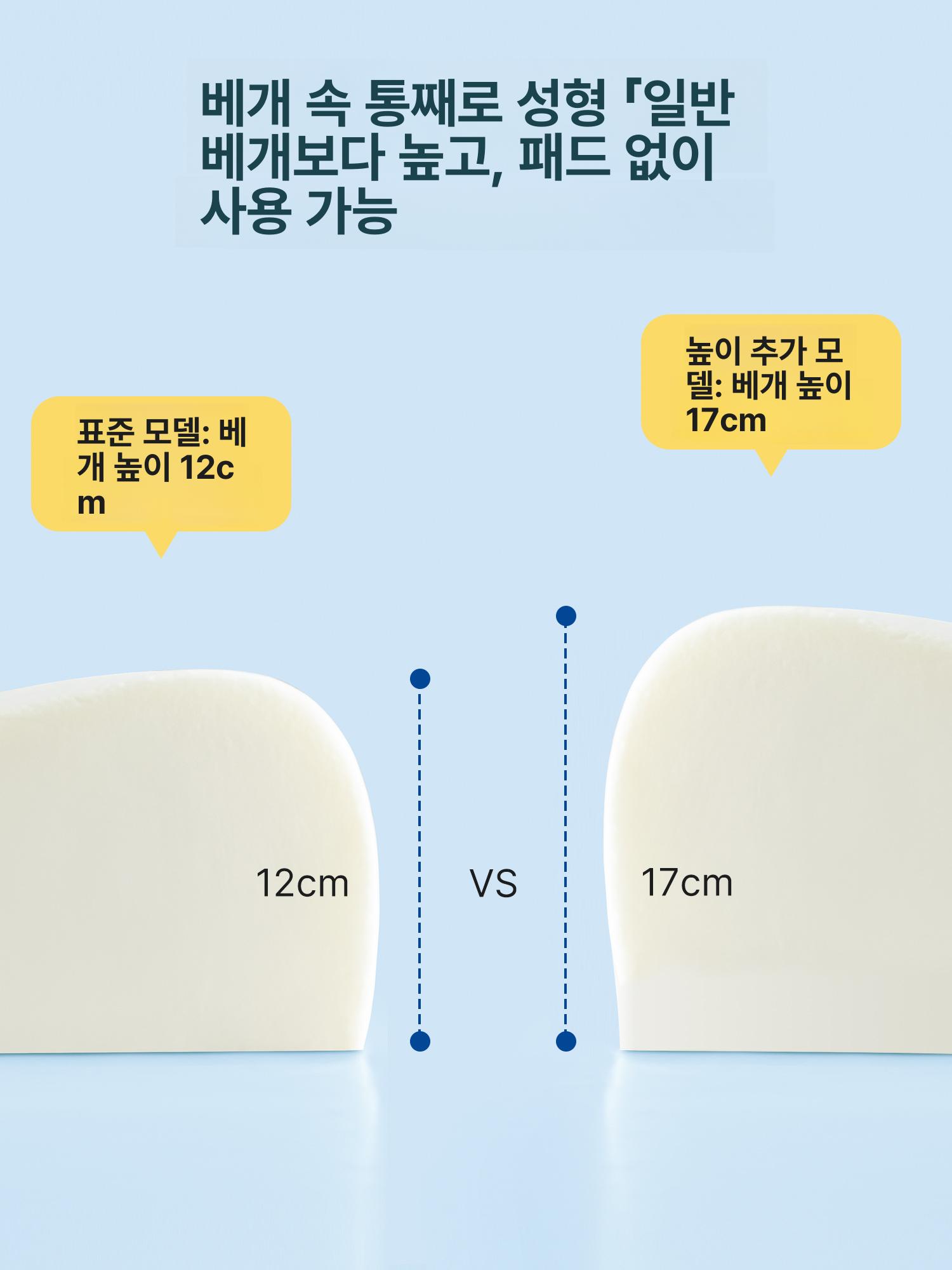 편안한 숙면 메모리폼 접이식 라텍스 베게 꿀잠 경추베개 목베개 메모리폼베개 일체형 성형 12cm 벨벳 로고 - 상세 이미지 3