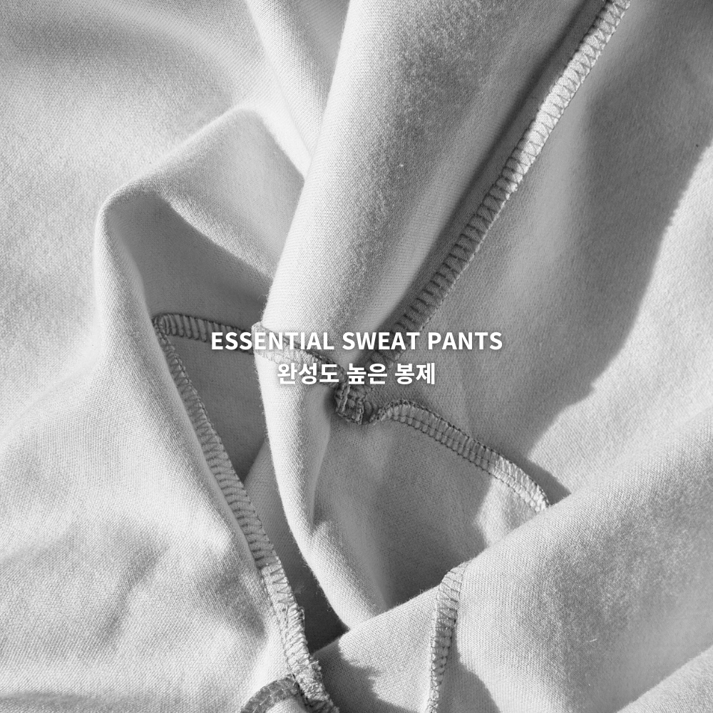 남자 에센셜 4부 반바지 통 넓은 큰 와이드 흰색 회색 흰 반바지 - 상세 이미지 3
