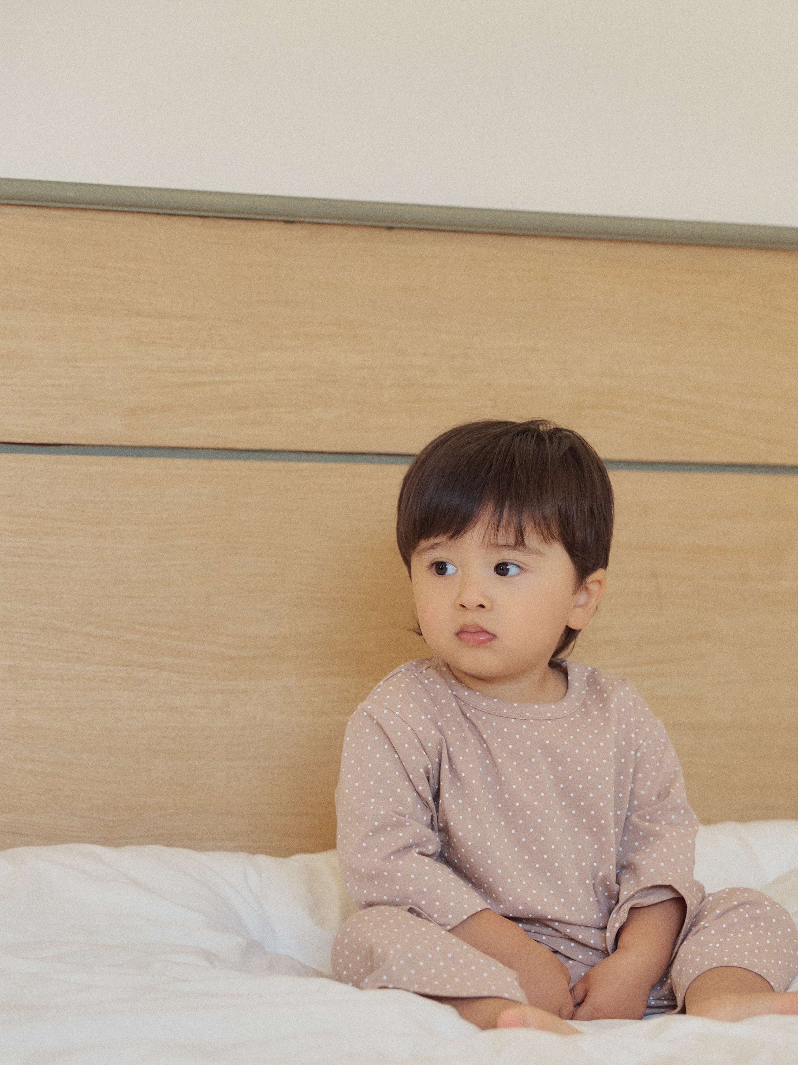 5+1 라운드 도트50 릴랙스 실내복 아기 유아 봄 가을 겨울 신생아 내복 북유럽풍 - 상세 이미지 3