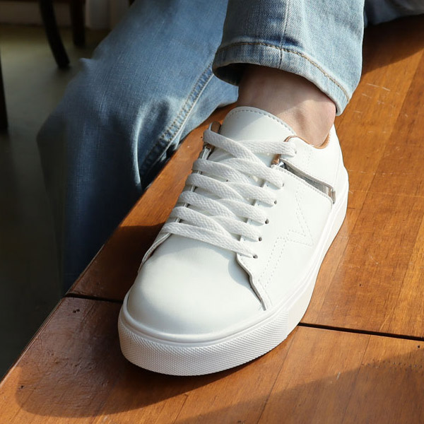 3.5cm 스포일러 브이자수 스니커즈 - 상품 이미지