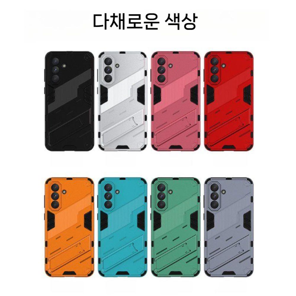 갤럭시 a36 케이스 사이버 펑크 스타일 접이식 거치대 매트 커버 이미지 6