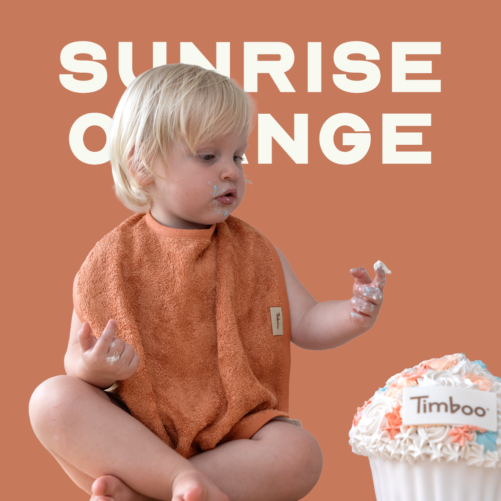 팀부 벨기에 명품 아기 턱받이 빕 라지 549.선라이즈오렌지