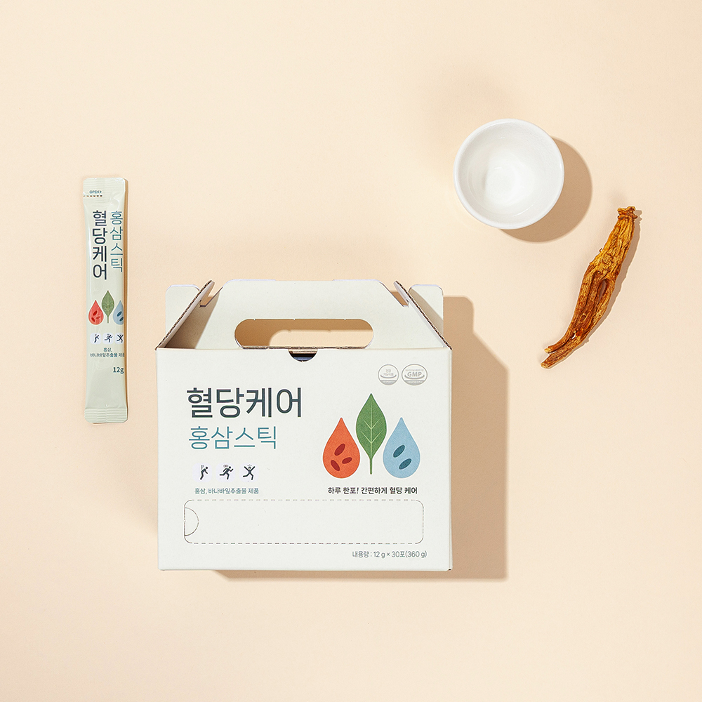 혈당케어 홍삼 스틱 (바나바잎 코로솔산 1.3mg+진세노사이드 7mg) 30포, 1개 - 상세 이미지 3