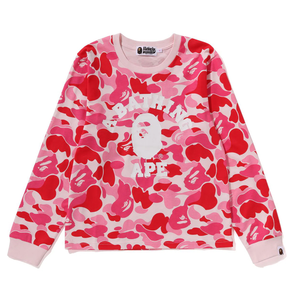 베이프 우먼즈 긴팔티 ABC CAMO COLLEGE LS TEE 1L80-211-006 - 상세 이미지 2