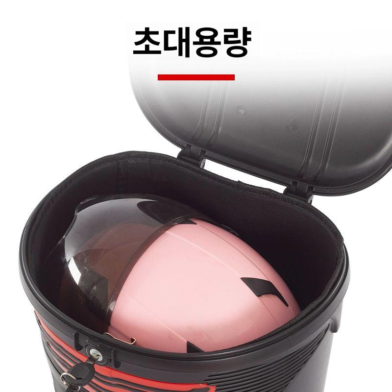 전기자전거가방 바이크짐받이 음식 보관함 방수 배달가방 블랙앤레드 하드케이스 잠금장치 대형 블랙앤레드 잠금장치 - 상세 이미지 4
