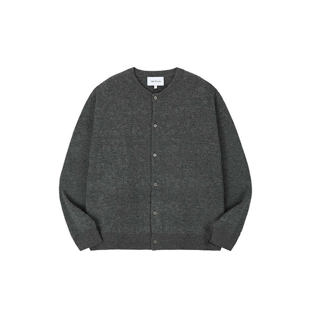 [아트이프액츠] 홀가먼트 라운드 라운드 니트 4COLORS 차콜, M : wyndshop