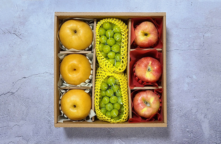 사과배 샤인머스켓 애플망고 용과 자몽 정담 명품 명절 추석 과일혼합 선물세트 - 상세 이미지 2