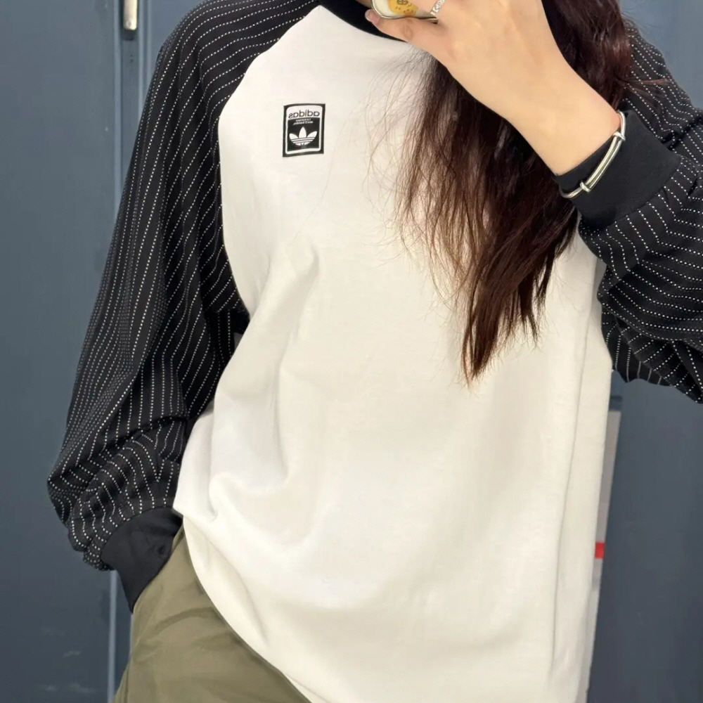아디다스 오리지널 와바시 롱슬리브 긴팔 티셔츠 블랙 KD1854 - 상품 이미지