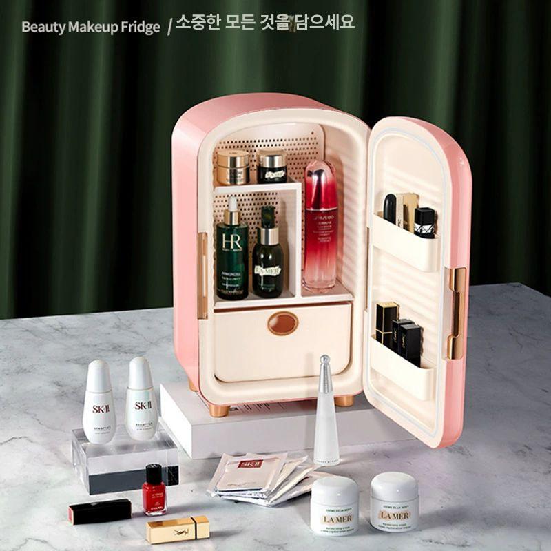 화장품냉장고 기숙사 데스크탑 저소음 소형냉장고 휴대용냉장고 마스크팩 화장품미니냉장고 8l 차량 가정 겸용 4병 콜라 수납 - 상세 이미지 2