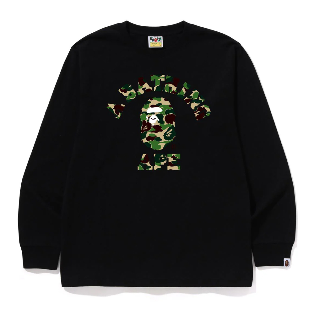 베이프 긴팔티 ABC CAMO COLLEGE LS TEE 1L80-111-005 - 상세 이미지 2