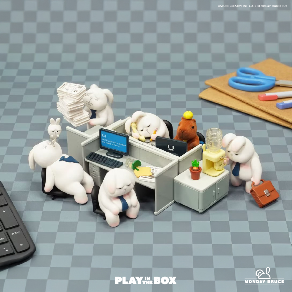 [플레이인더박스] 먼데이브루스 A04 오늘도 출근 랜덤피규어