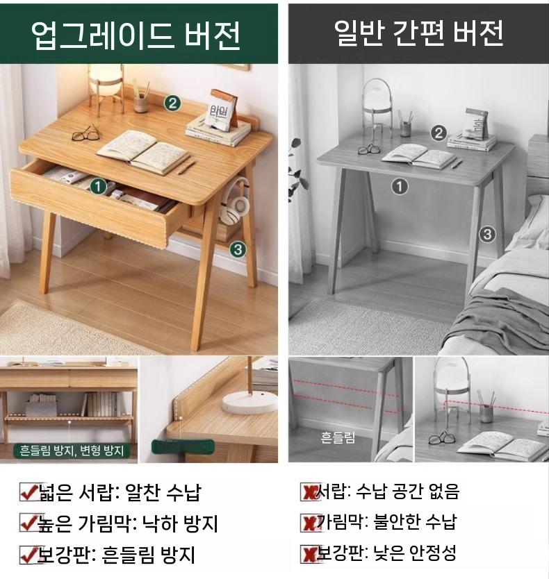 600 800 원룸 우드 미니책상 독서 테이블 조명화장대 데스크 사진수집 후 5위안 환급(고객센터 문의) - 상세 이미지 2
