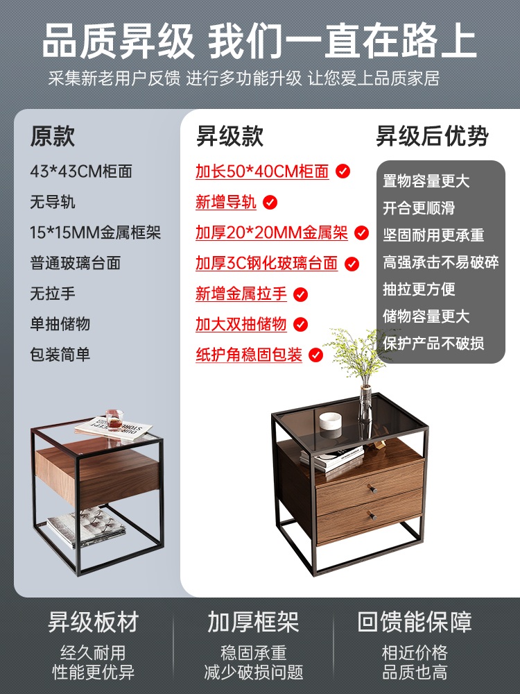 사이드테이블 침대 탁자 쇼파테이블 협탁 스탠드 선반 틈새 간이 - 상세 이미지 2