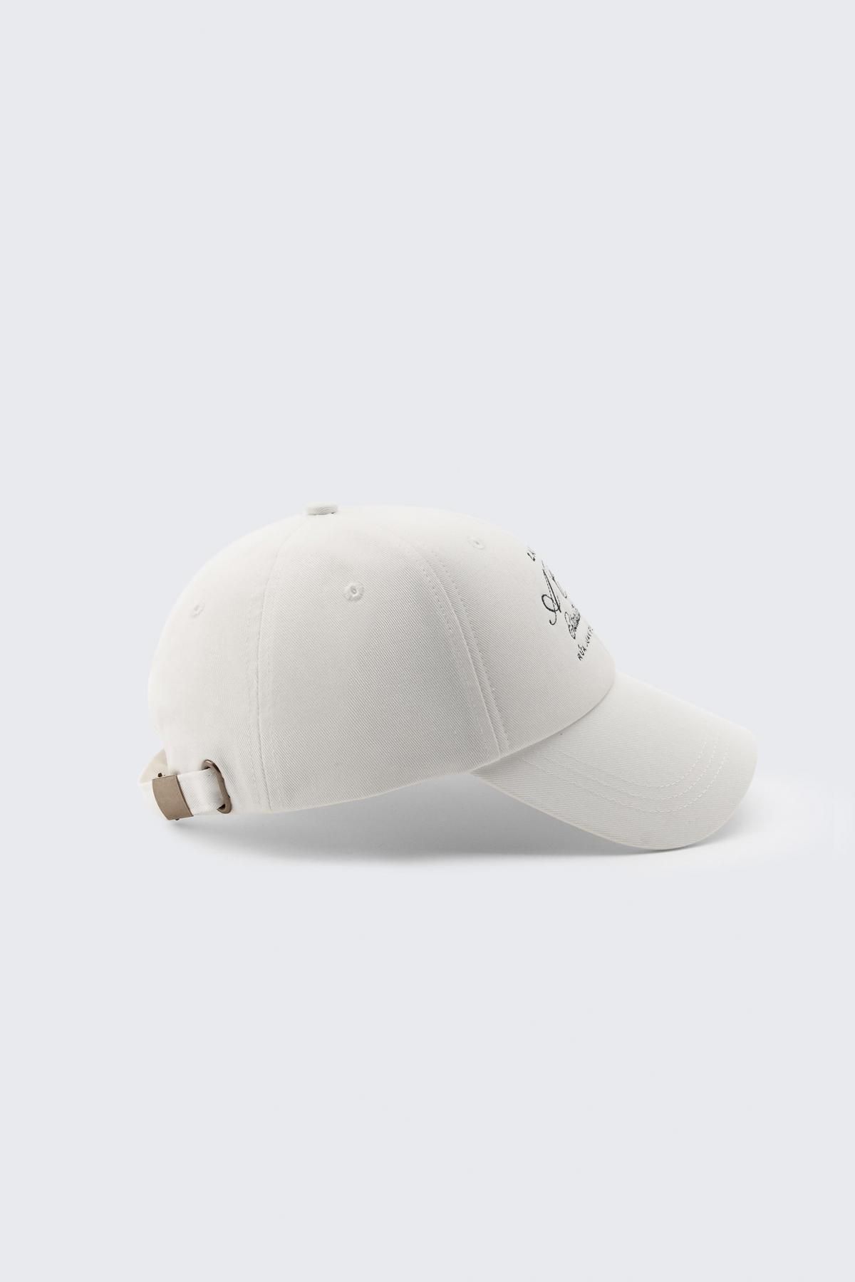 자라 베이직 코튼 50주년 자수 캡모자 3920/992 ECRU - 상세 이미지 4