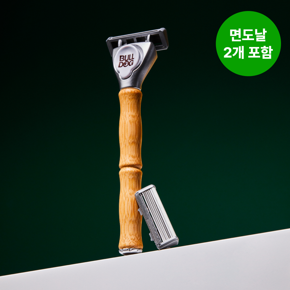 [불독] 저자극 안전 클래식 대나무 5중날 면도기 (민감성 및 트러블 피부용) - 상세 이미지 4