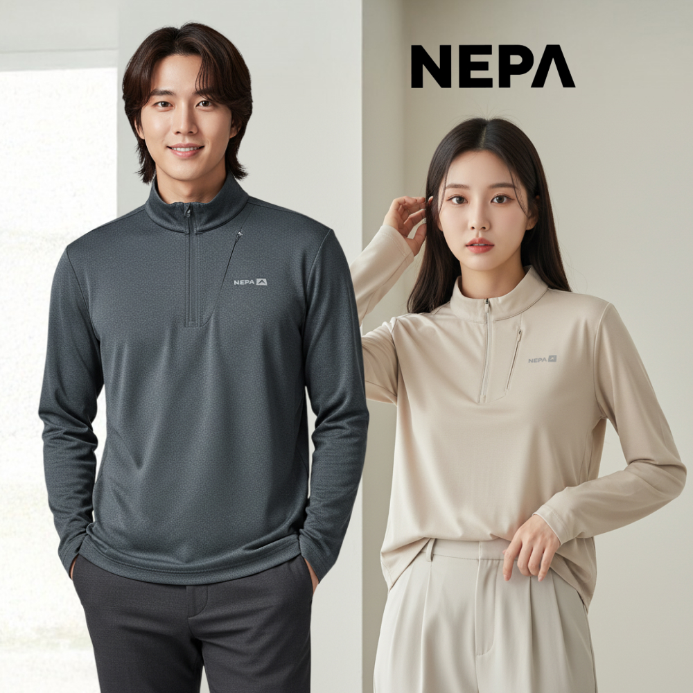 네파 등산티셔츠 집업 긴팔 간절기 등산복 남성 여성