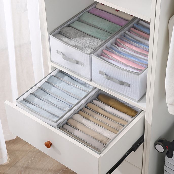 바지정리함 옷장수납함 티셔츠정리 트레이 옷정리 칸막이 티셔츠 정리함 7칸