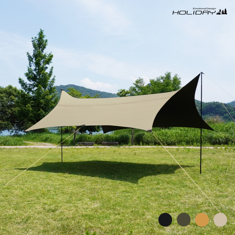 홀리데이 캠핑 실타프 70D 나일론 실리콘 헥사 타프