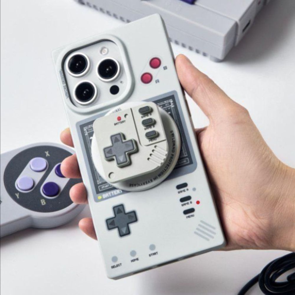 아이폰17 에어 프로 맥스 케이스 레트로 게임 콘솔 맥세이프 자석 그립톡 - 상세 이미지 4