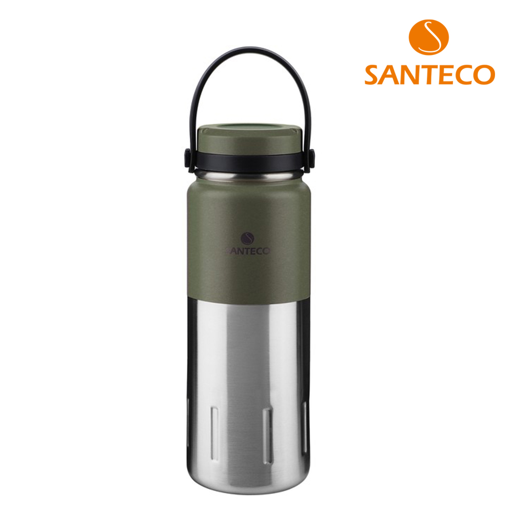산테코 코야 보온보냉 핸들스트랩 텀블러 500ml, 모스그린, 1개 - 메인 이미지