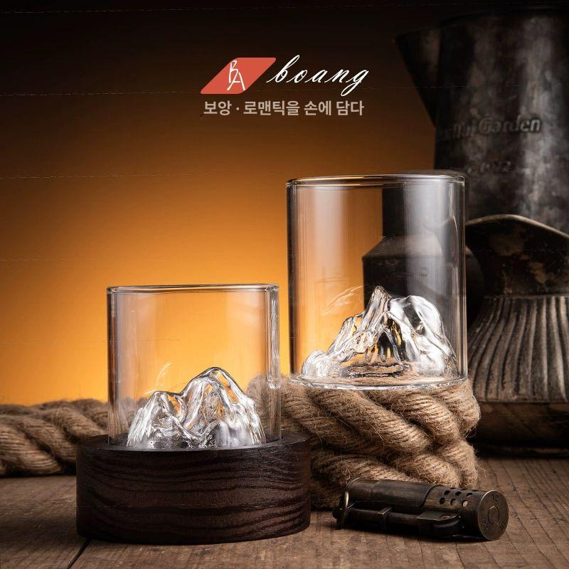 위스키잔 하이볼잔 온더락 몰트 홈카페 산모양 언더락 칵 칵테일 후지산 유리컵 소형 6개 175ml - 상세 이미지 4