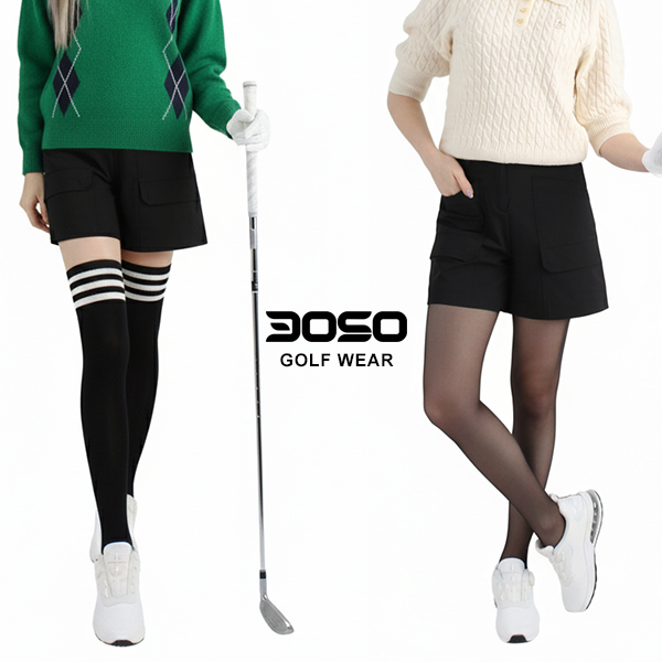 여성 골프웨어 A라인 허리밴드 스판 여자 카고 하체커버 골프바지 연습복