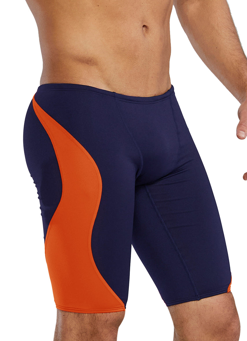티어 남성 뱅가드 스플라이스 듀라패스트 엘리트 재머 5부 수영복 Navy/Orange - 상세 이미지 2