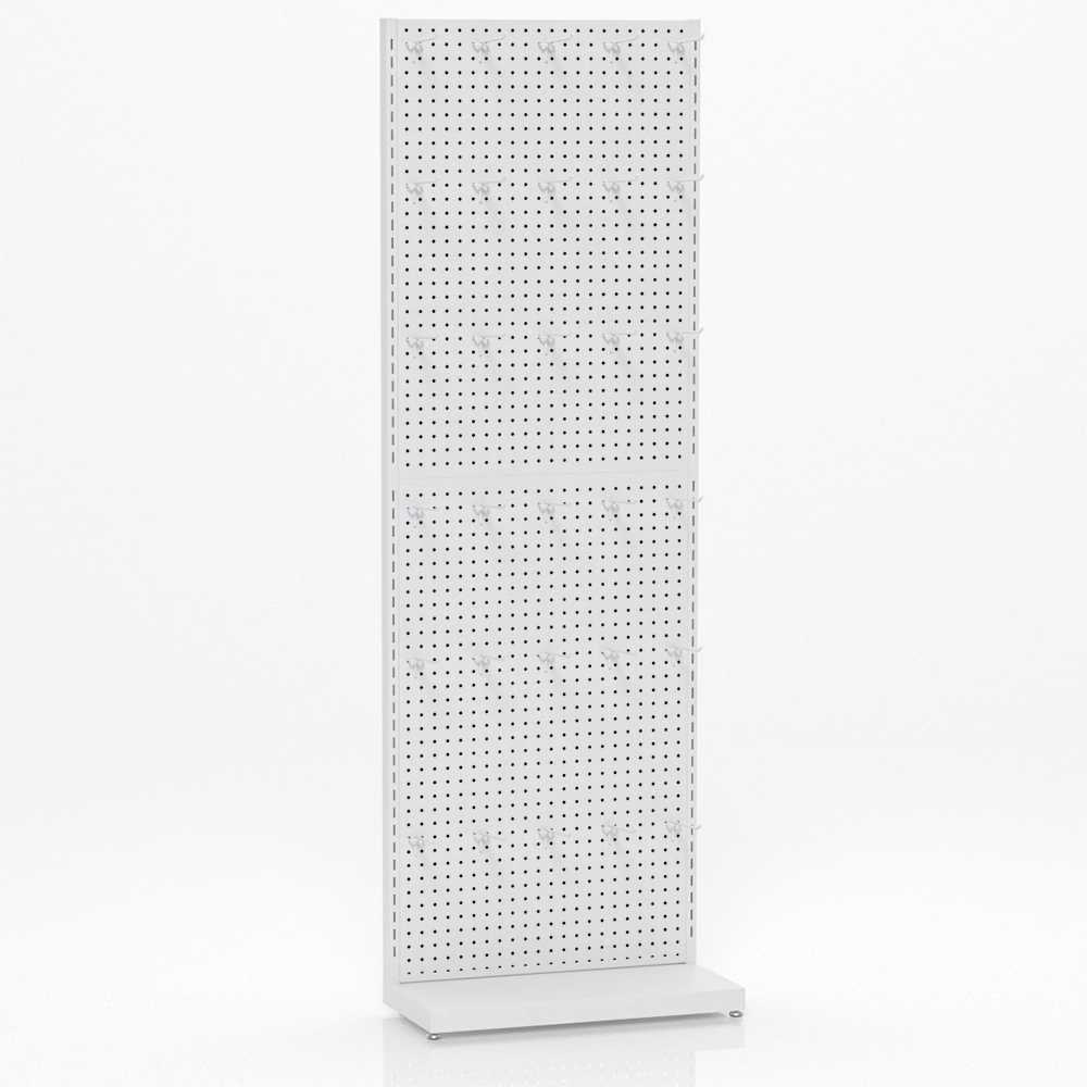 타공 진열대 공구 매대 철제 벽걸이 진열 선반 약국 화이트 60x180cm (후크30개) - 상세 이미지 2