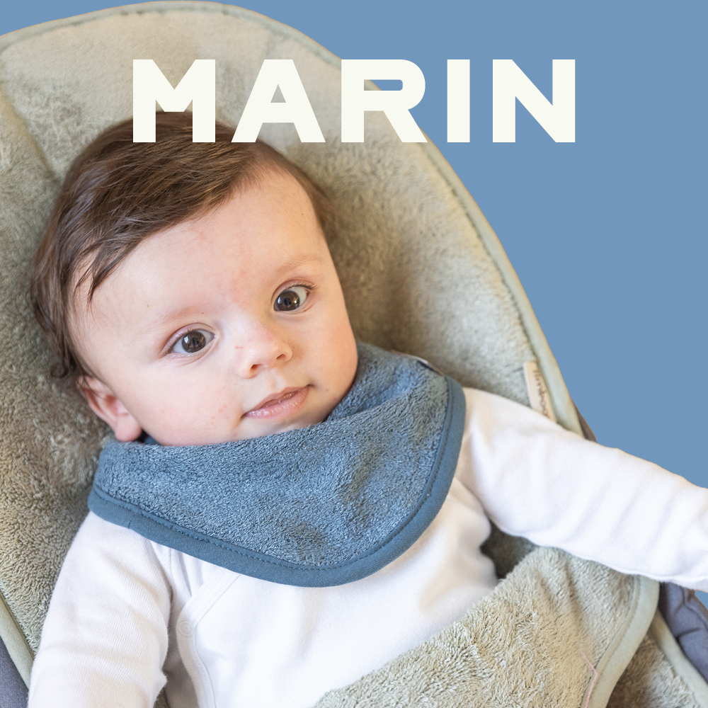 팀부 벨기에 명품 아기 턱받이 스카프빕 519.마린