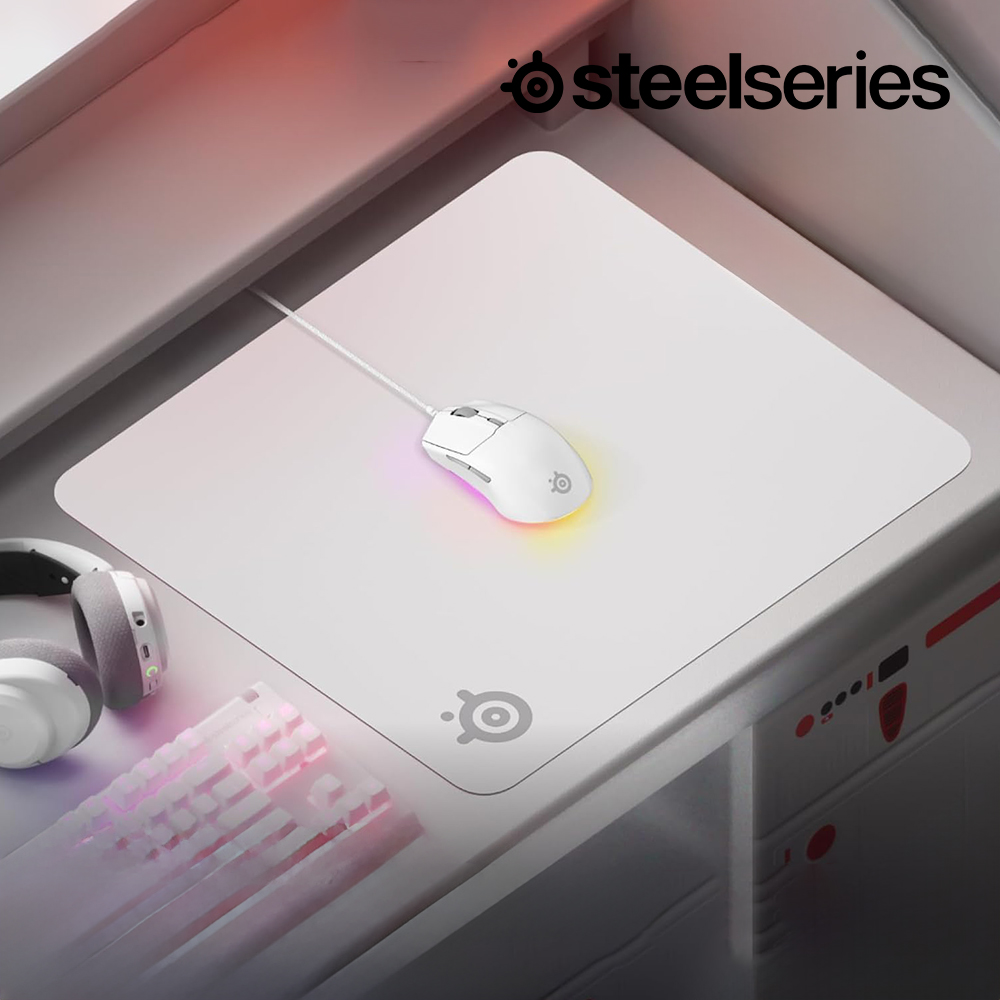 [국내정발] 스틸시리즈 QCK 게이밍 마우스패드 화이트, L